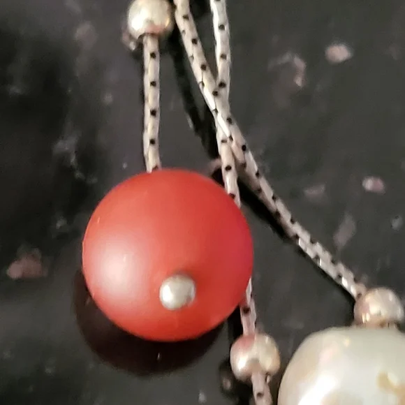 Silpada Sterling Silver Pearl & Stone Dangle Earrings Stamped Signed 3 1… - Picture 6 of 14